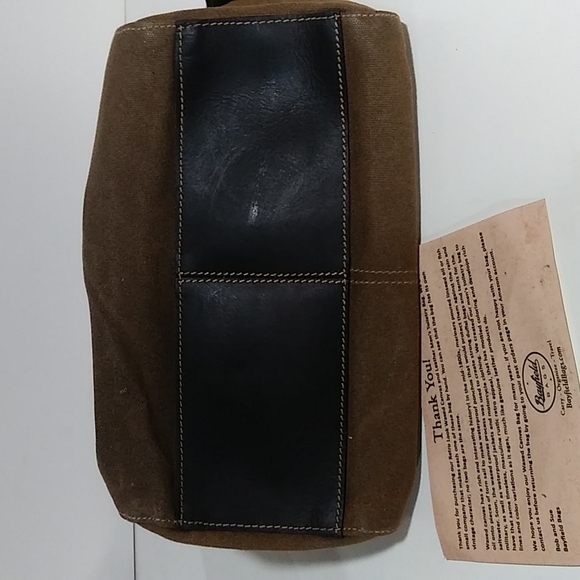 Bayfield Bags waxed canvas and leather toiletry bag - Picture 9 of 10